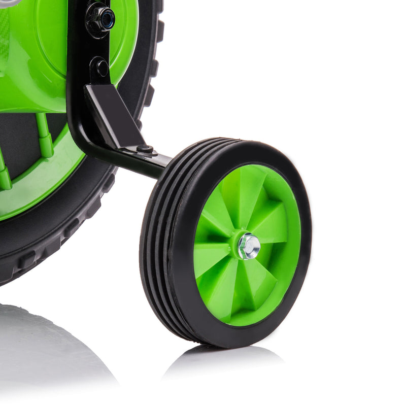 Green 12V Electric Kids Ride-On Dirt Bike Motorcycle with Training Wheels Magic Cars 14