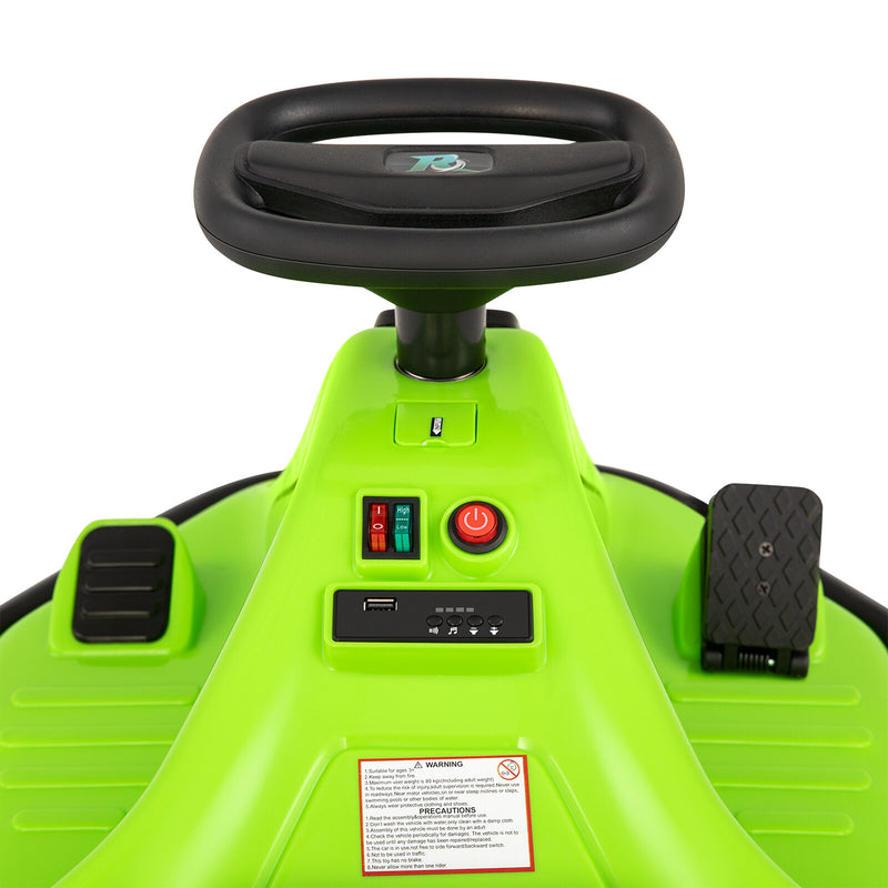 Green 24V Electric Drifting Go-Kart with Adjustable Speeds for Kids Magic Cars 13