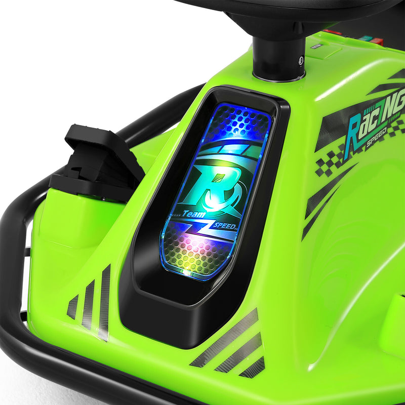 Green 24V Electric Drifting Go-Kart with Adjustable Speeds for Kids Magic Cars 17