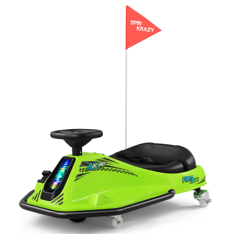 Green 24V Electric Drifting Go-Kart with Adjustable Speeds for Kids Magic Cars 1