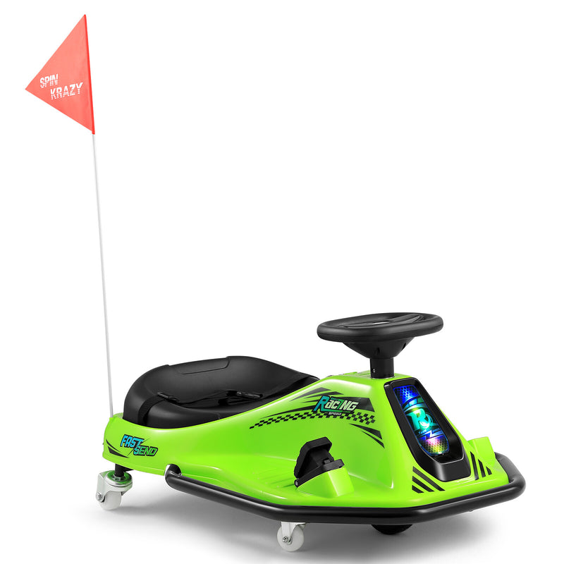 Green 24V Electric Drifting Go-Kart with Adjustable Speeds for Kids Magic Cars 2