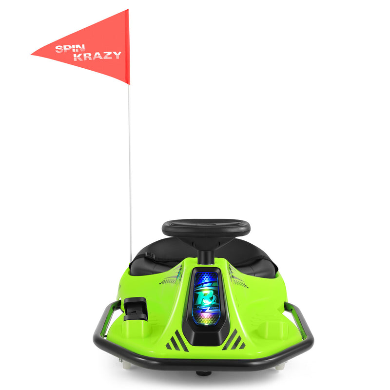 Green 24V Electric Drifting Go-Kart with Adjustable Speeds for Kids Magic Cars 3