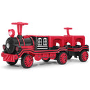 Large 2-Seater Red 12V Kids Electric Ride-On Train with Carriage and Music Magic Cars 18