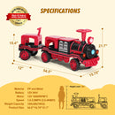 Large 2-Seater Red 12V Kids Electric Ride-On Train with Carriage and Music Magic Cars 2