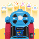 Large 12V Electric 2-Seater Blue Kids Ride-On Train with Carriage and 2 Speeds Magic Cars 6