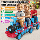 Large 12V Electric 2-Seater Blue Kids Ride-On Train with Carriage and 2 Speeds Magic Cars Variant 0
