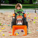 12V Orange Electric Ride-On Excavator with Remote Control for Kids Boys and Girls Gift Magic Cars 2