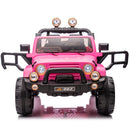 12V Pink Electric Kids Ride-On Car Toy with 3 Speeds, LED Lights, MP3 Player, and Remote Control Magic Cars 18