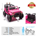 12V Pink Electric Kids Ride-On Car Toy with 3 Speeds, LED Lights, MP3 Player, and Remote Control Magic Cars 1