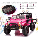 12V Pink Electric Kids Ride-On Car Toy with 3 Speeds, LED Lights, MP3 Player, and Remote Control Magic Cars 2