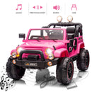 12V Pink Electric Kids Ride-On Car Toy with 3 Speeds, LED Lights, MP3 Player, and Remote Control Magic Cars 3