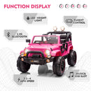 12V Pink Electric Kids Ride-On Car Toy with 3 Speeds, LED Lights, MP3 Player, and Remote Control Magic Cars 4