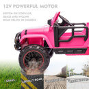 12V Pink Electric Kids Ride-On Car Toy with 3 Speeds, LED Lights, MP3 Player, and Remote Control Magic Cars 6