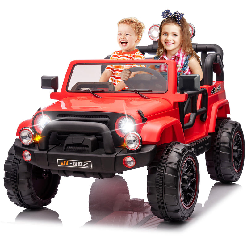 12V Battery-Powered Kids Ride-On Jeep with Music and Remote Control in Pink, Red or Black Magic Cars 0