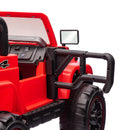 12V Red Electric Battery-Powered Kids Ride-On Truck with LED Lights, MP3, and Remote Control Magic Cars 18