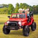 12V Red Electric Battery-Powered Kids Ride-On Truck with LED Lights, MP3, and Remote Control Magic Cars 1