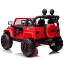 12V Red Electric Battery-Powered Kids Ride-On Truck with LED Lights, MP3, and Remote Control Magic Cars 22