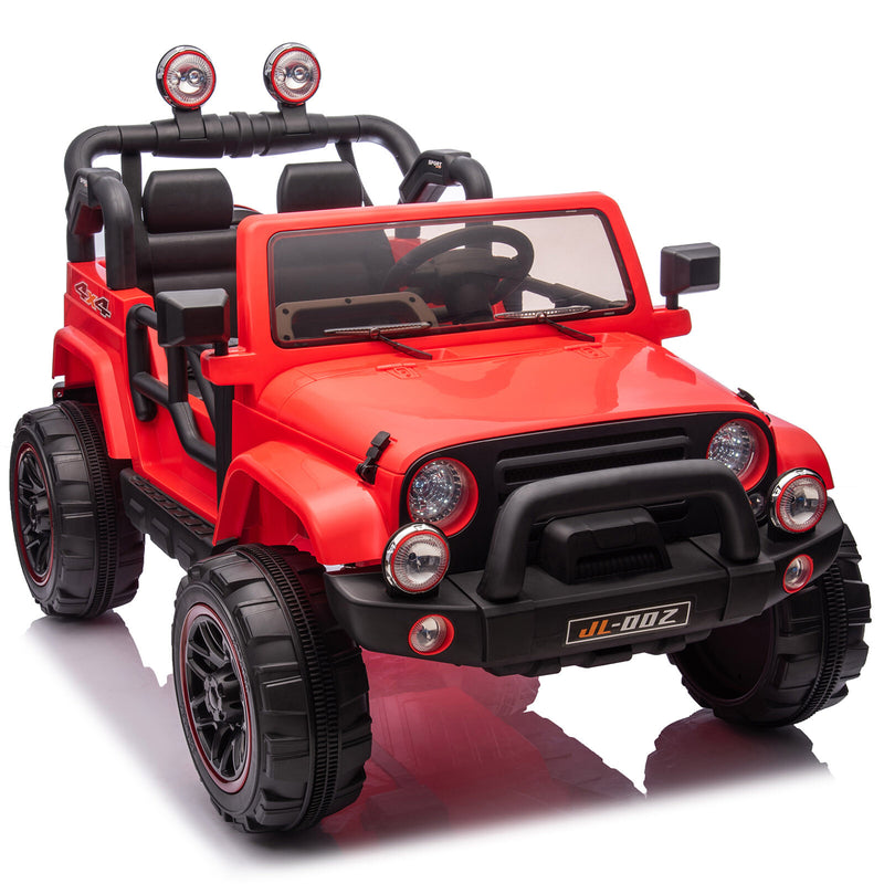 Red 12V Electric Kids Ride-On Truck with 3 Speeds, MP3, LED Lights, Cover, and Remote Control Magic Cars 20
