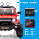 Red 12V Electric Kids Ride-On Truck with 3 Speeds, MP3, LED Lights, Cover, and Remote Control Magic Cars 6