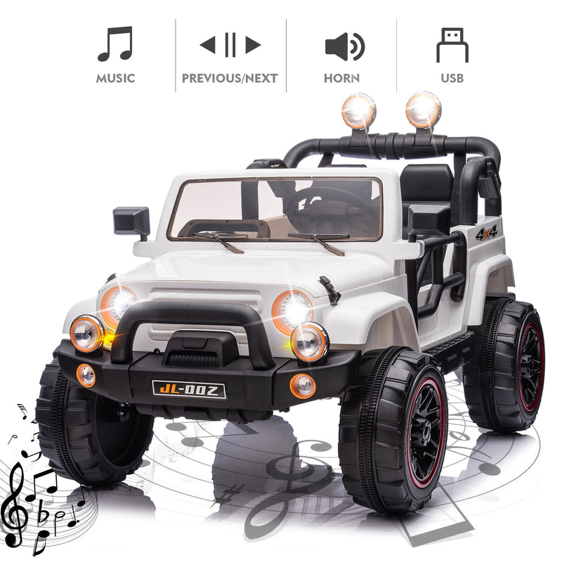 12V Electric Kids Ride-On Truck with LED Lights, MP3, Battery, and Remote Control Magic Cars 4