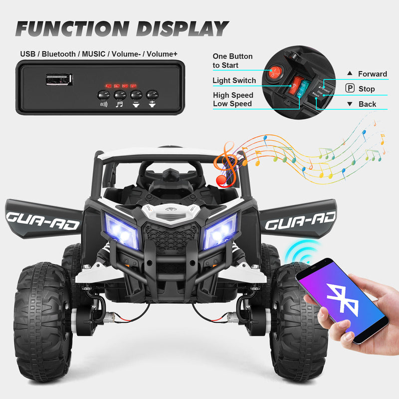 12V Kids Electric 4WD Off-Road Ride-On UTV Truck with Remote Control and Music Magic Cars 4