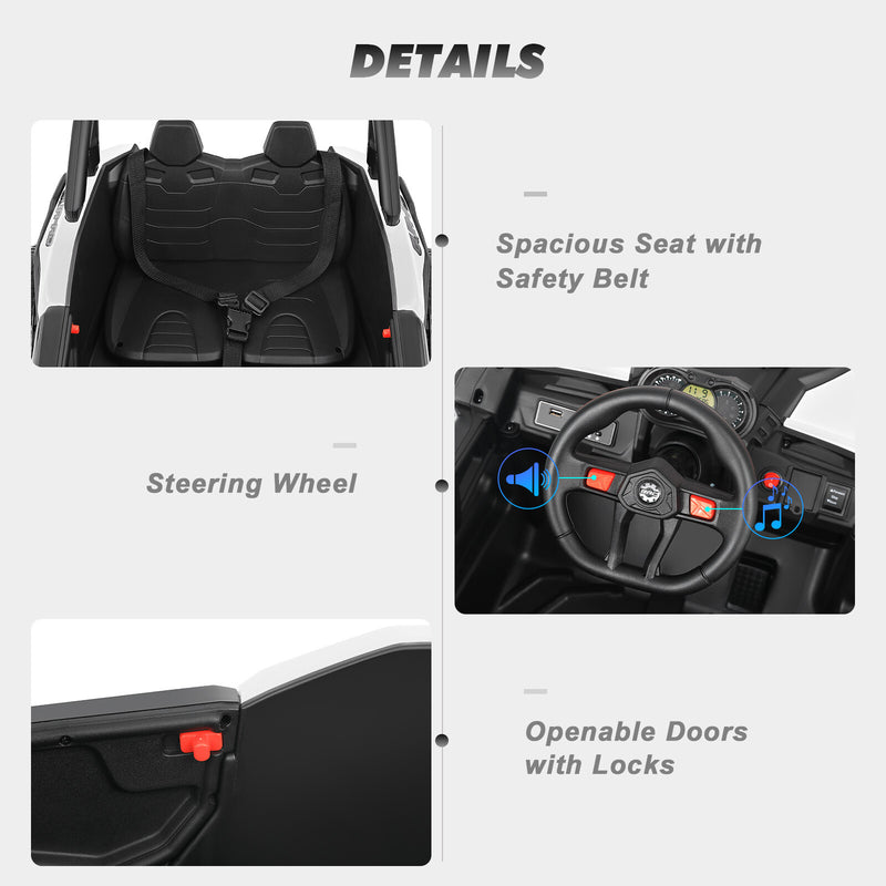 12V Kids Electric 4WD Off-Road Ride-On UTV Truck with Remote Control and Music Magic Cars 8