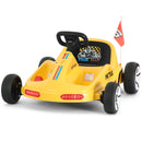 Yellow 12V Battery-Powered Kids Ride-On Go-Kart Car with 3 Speeds, Music, and Remote Control Magic Cars 20