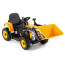 12V Yellow Electronic Ride-On Excavator Digger Car with 3 Speeds, Music, and Remote Control Magic Cars 18