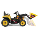12V Yellow Electronic Ride-On Excavator Digger Car with 3 Speeds, Music, and Remote Control Magic Cars 19