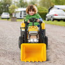 12V Yellow Electronic Ride-On Excavator Digger Car with 3 Speeds, Music, and Remote Control Magic Cars 2