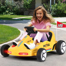 12V Yellow Kids Ride-On Go Kart Car with 3 Speeds, Bluetooth Music, and Remote Control Magic Cars 0