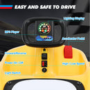 12V Yellow Kids Ride-On Go Kart Car with 3 Speeds, Bluetooth Music, and Remote Control Magic Cars 6