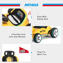 12V Yellow Kids Ride-On Go Kart Car with 3 Speeds, Bluetooth Music, and Remote Control Magic Cars 8