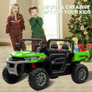 24V Green 4WD 2-Seater Ride-On Tractor with Remote Control and Trailer Magic Cars 3