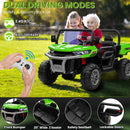 24V Green 4WD 2-Seater Ride-On Tractor with Remote Control and Trailer Magic Cars 7