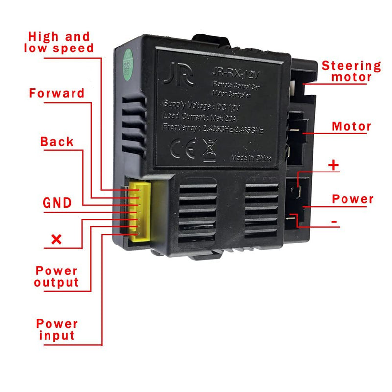 12V 7-Pin Socket with 2.4G Bluetooth Remote Control and Receiver Box Magic Cars 2