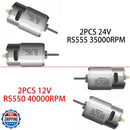 Pair of 12V-24V High-Speed Fast Drive Motors for Kids' Power Wheels Magic Cars 1