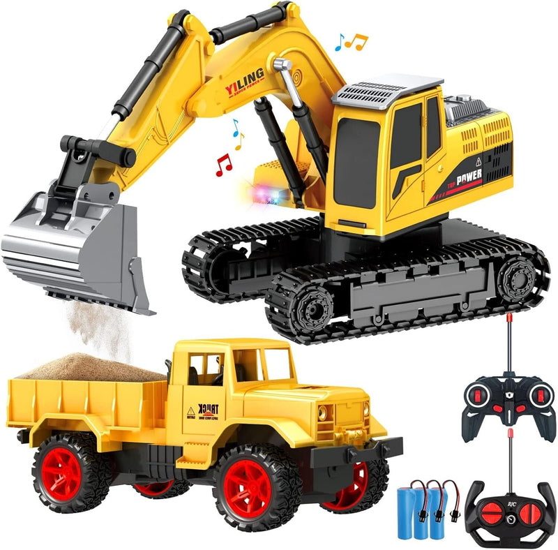 Excavadora de construcción a control remoto para niños pequeños Magic Cars Variant 0