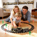 JUQU 19-Piece Battery-Operated Train Set for Kids with Lights and Sounds Magic Cars 4