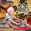 JUQU Electric Christmas Train Toy with Lights and Holiday Music for Children Magic Cars 1