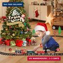JUQU Electric Christmas Train Toy with Lights and Holiday Music for Children Magic Cars 6