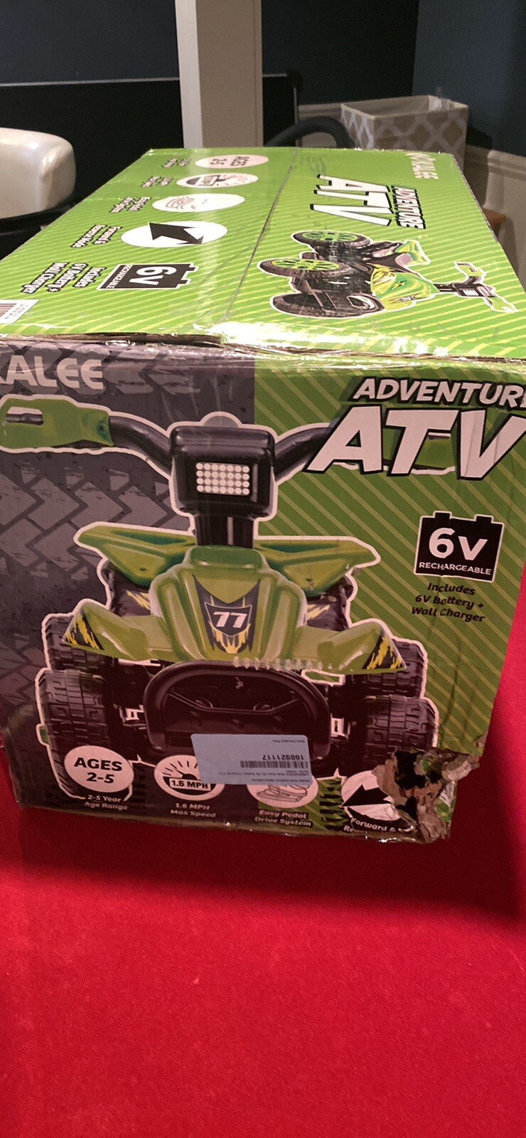 Green 6-Volt Battery-Powered Quad ATV Ride-On for Kids Ages 2-5, Supports up to 55 lbs Magic Cars 1