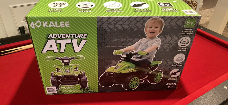 Green 6-Volt Battery-Powered Quad ATV Ride-On for Kids Ages 2-5, Supports up to 55 lbs Magic Cars 3