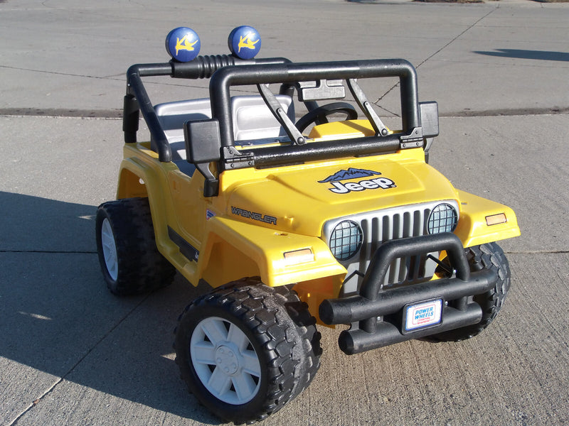 Yellow Fog Lamp Covers for Jeep Wrangler with Power Wheels Rollbar and Bumpers Magic Cars 1