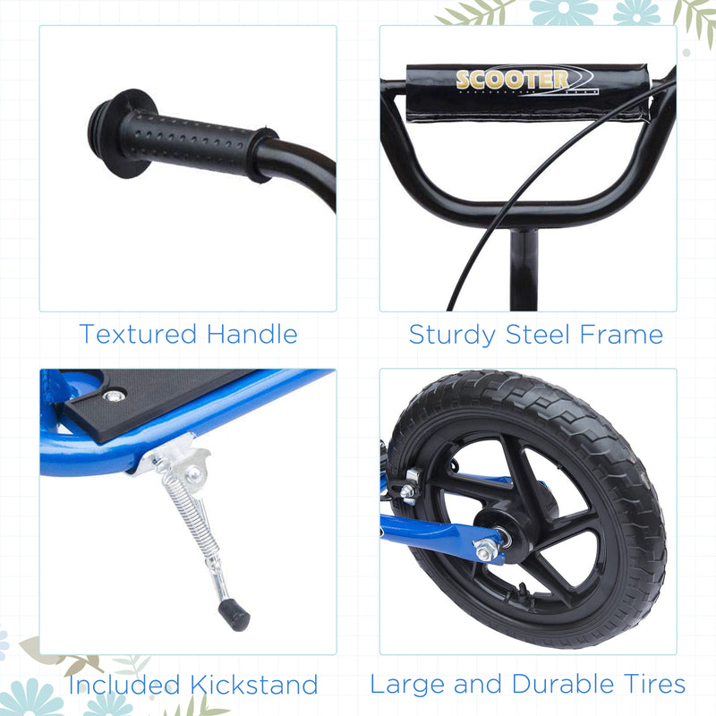 Kids Scooter with Large Wheels and Adjustable Handlebar for Ages 5-12 Years Magic Cars 2