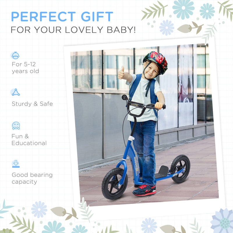 Kids Scooter with Large Wheels and Adjustable Handlebar for Ages 5-12 Years Magic Cars 5
