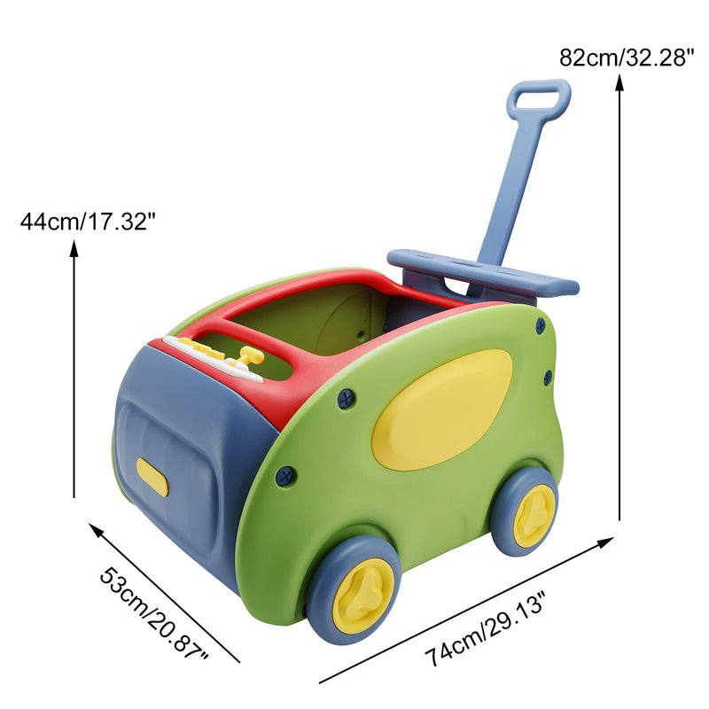 Green 1-Seater Push and Pull Ride-On Car Toy for Children Magic Cars 1