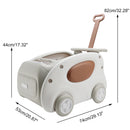 Khaki 1-Seater Push and Pull Ride-On Car Toy for Kids Magic Cars 1