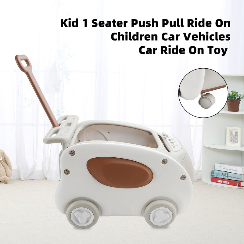 Khaki 1-Seater Push and Pull Ride-On Car Toy for Kids Magic Cars Variant 0