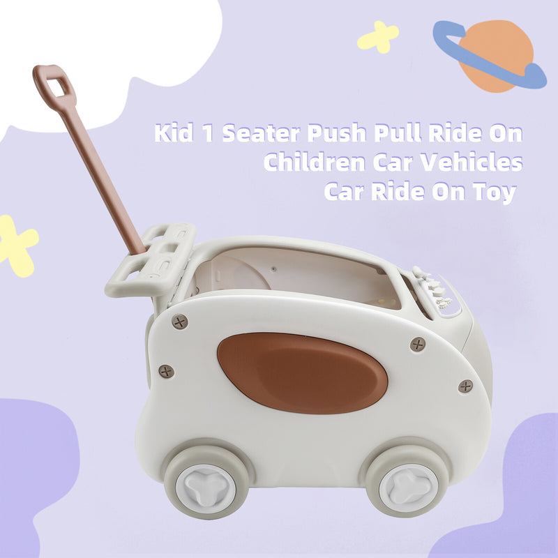 Kids 1-Seater Push and Pull Ride-On Toy Car in Khaki Magic Cars Variant 0